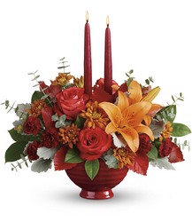Teleflora's Autumn In Bloom Centerpiece from Backstage Florist in Richardson, Texas